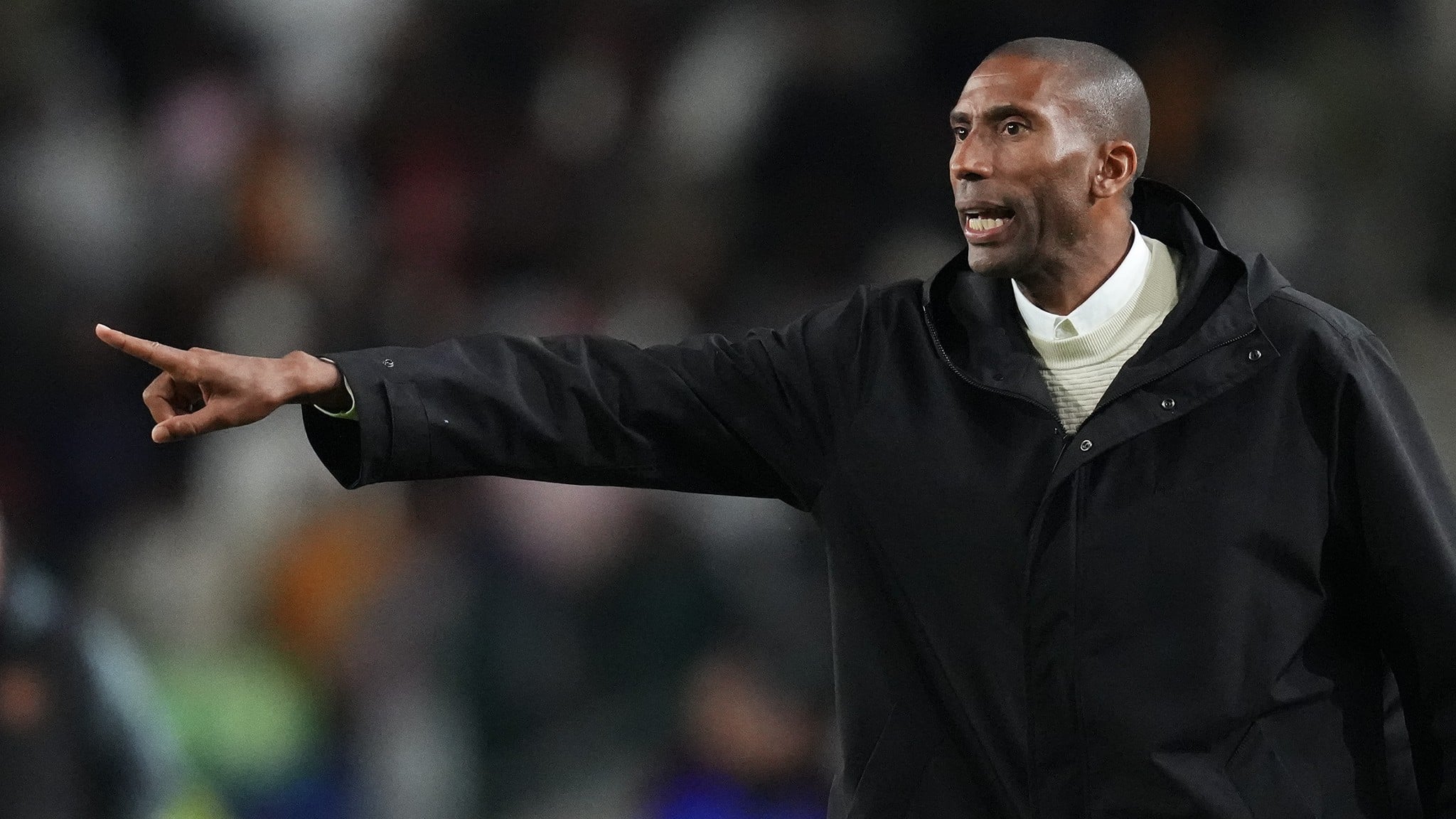 Abdeslam Ouaddou, head coach of Orlando Pirates reacts during the Betway Premiership 2025/26 game between Stellenbosch FC and Orlando Pirates at Athlone Stadium on 5 May 2026 © Nic Bothma/BackpagePix