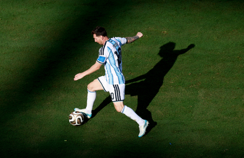 EAST RUTHERFORD, NEW JERSEY - JULY 19: Lionel Messi #10 of Argentina controls the ball during the FIFA World Cup 2026 Final match between Spain and Argentina at New York New Jersey Stadium on July 19, 2026 in East Rutherford, New Jersey. (Photo by Elsa/Getty Images)