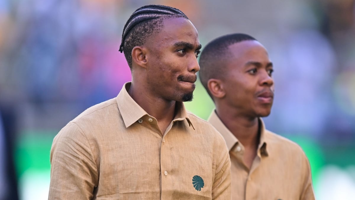 Njabulo Blom of Kaizer Chiefs during the 2025 Nedbank Cup Final match between Kaizer Chiefs and Orlando Pirates at Moses Mabhida Stadium in Durban on 10 May 2025 © Alche Greeff/BackpagePix