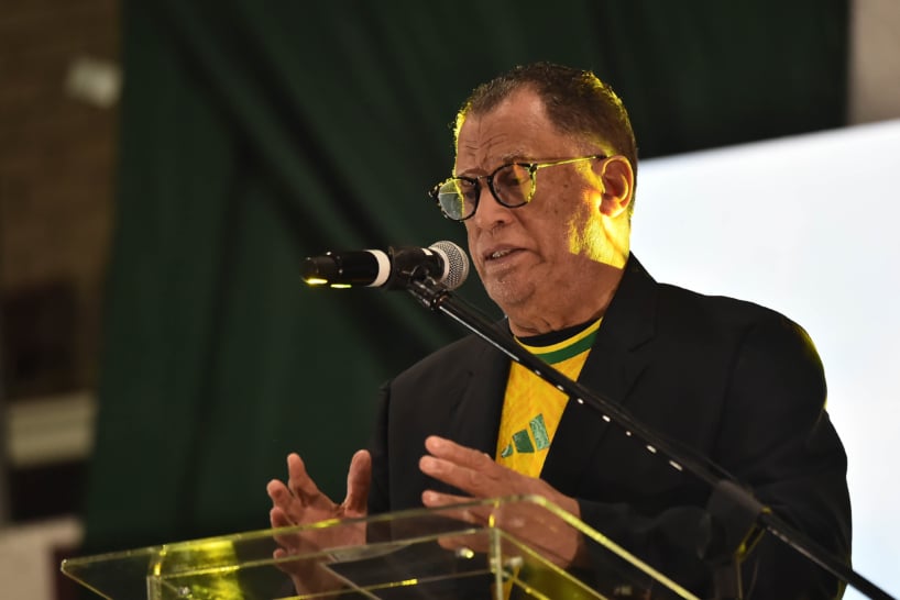 Safa President Danny Jordaan during Jayden Adams Funeral at the Coetzenburg Centre in Stellenbosch on 25 July 2026 © Ryan Wilkisky/BackpagePix