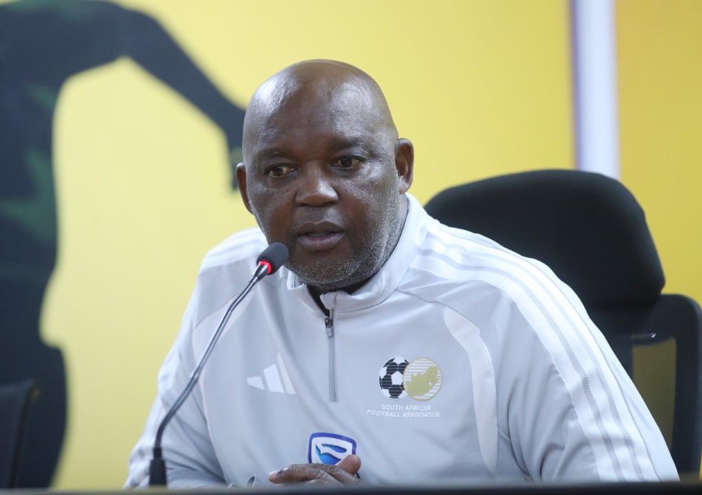 Pitso Mosimane coach of South Africa during the 2027 Africa Cup of NatSouth Africa Press Conference at Al Salam Stadium in Cairo, Egypt on 29 September 2026 ©Weam Mostafa/BackpagePix