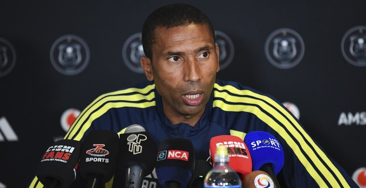 Abdeslami Ouaddou, Orlando Pirates head coach during the CAF Champions League 2026/27 Preliminary round 2nd leg Orlando Pirates press conference at Orlando Amstel Arena in Soweto on 11 September 2026 ©Phakamisa Lensman/Backpagepix