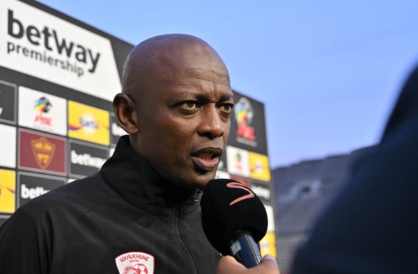 Papi Zothwane, head coach of Sekhukhune United is interviewed before the Betway Premiership 2026/27 game between Stellenbosch FC and Sekhukhune United at Athlone Stadium in Cape Town on 11 September 2026 © Ryan Wilkisky/BackpagePix