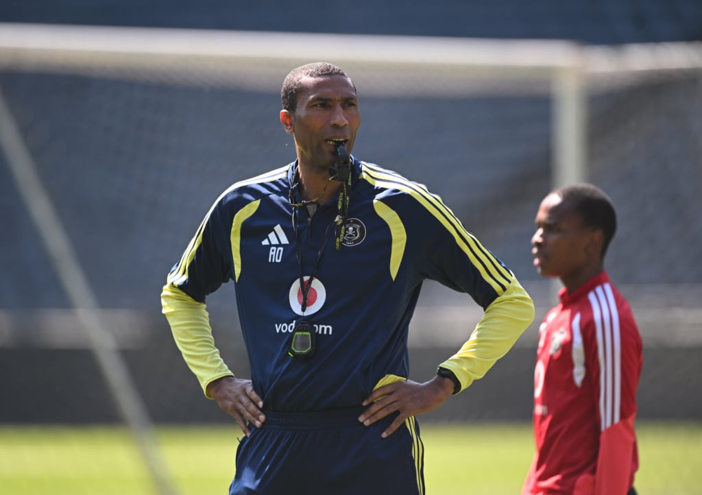 Abdeslam Ouaddou coach of Orlando Pirates during the CAF Champions League 2026/27 Preliminary Orlando Pirates Training at Orlando Amstel Arena in Soweto on 11 September 2026 ©Sydney Mahlangu/BackpagePix