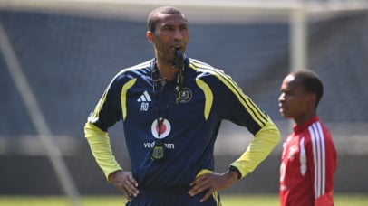 Abdeslam Ouaddou coach of Orlando Pirates during the CAF Champions League 2026/27 Preliminary Orlando Pirates Training at Orlando Amstel Arena in Soweto on 11 September 2026 ©Sydney Mahlangu/BackpagePix