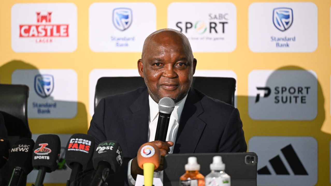 Pitso Mosimane, head coach of South Africa during the AFCON Qualifiers, Bafana Bafana Squad Announcement at the SAFA House in Johannesburg on 17 September 2026 ©Nokwanda Zondi/BackpagePix