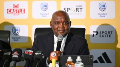 Pitso Mosimane, head coach of South Africa during the AFCON Qualifiers, Bafana Bafana Squad Announcement at the SAFA House in Johannesburg on 17 September 2026 ©Nokwanda Zondi/BackpagePix