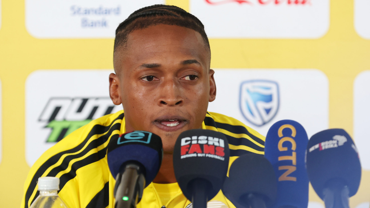 Luther Singh of South Africa during the 2027 Africa Cup of Nations Qualifiers South Africa Training Session at UJ Stadium in Johannesburg on 21 September 2026 ©Muzi Ntombela/BackpagePix
