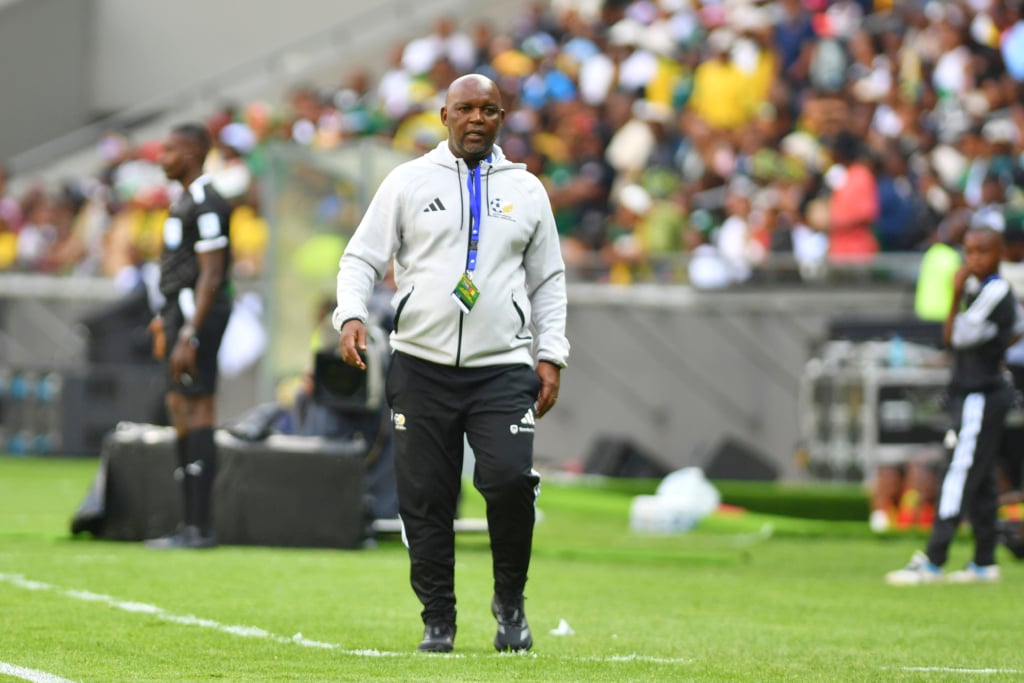 Pitso Mosimane, South Africa head coach during 2027 Africa Cup of Nations Qualifiers - South Africa Press Conference and Training at Orlando Amstel Arena in Soweto on 25 September 2026 ©Phakamisa Lensman/Backpagepix