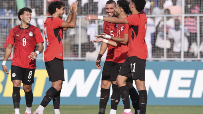 Omar Marmoush of Egypt celebrates goal with teammates during the 2027 Africa Cup of Nations Qualifier between South Sudan and Egypt at Juba Stadium, Juba, South Sudan on 29 September 2026 ©BackpagePix