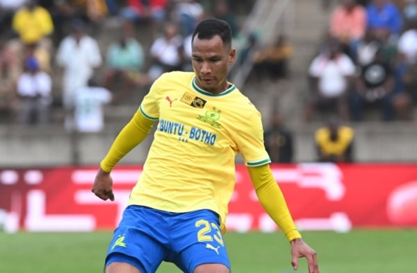 Fawaaz Basadien of Mamelodi Sundowns during the 2026 MTN8 Semi Final 2nd Leg match between Golden Arrows and Mamelodi Sundowns at King Zwelithini Stadium in Umlazi on 30 August 2026 ©Sydney Mahlangu/BackpagePix