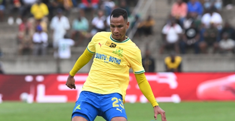 Fawaaz Basadien of Mamelodi Sundowns during the 2026 MTN8 Semi Final 2nd Leg match between Golden Arrows and Mamelodi Sundowns at King Zwelithini Stadium in Umlazi on 30 August 2026 ©Sydney Mahlangu/BackpagePix