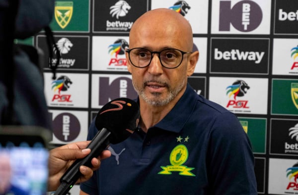 Miguel Cardoso, Head Coach of Mamelodi Sundowns during the Betway Premiership 2026/27 match between Golden Arrows and Mamelodi Sundowns at King Zwelithini Stadium in Durban on 6 September 2026 © Gerhard Duraan/BackpagePix