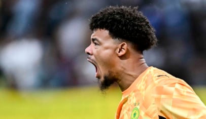 Ronwen Williams (GK), Captain of Mamelodi Sundowns celebrates during the Betway Premiership 2026/27 match between Golden Arrows and Mamelodi Sundowns at King Zwelithini Stadium in Durban on 6 September 2026 © Gerhard Duraan/BackpagePix