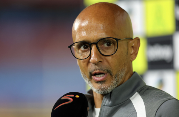 Miguel Cardoso, head coach of Mamelodi Sundowns is interviewed before Betway Premiership 2026/27 match between Mamelodi Sundowns and Marumo Gallants at Loftus Versfeld Stadium in Pretoria, on 19 August 2026 ©Samuel Shivambu/BackpagePix