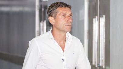 Dimitar Pantev, coach of Simba arrival during the CAF Champions League 2025/26 match between Simba and Nsingizini Hotspurs at Benjamin Mkapa Stadium in Dar Es Salaam, Tanzania on 26 October 2025 ©Loveness Bernard/BackpagePix