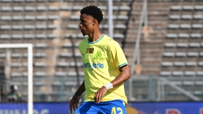 Malibongwe Khoza of Mamelodi Sundowns during the 2026 MTN8 Semi Final 1sr Leg match between Mamelodi Sundowns and Golden Arrows at Lucas Moripe Stadium in Atteridgeville on 23 August 2026 ©Sydney Mahlangu/BackpagePix