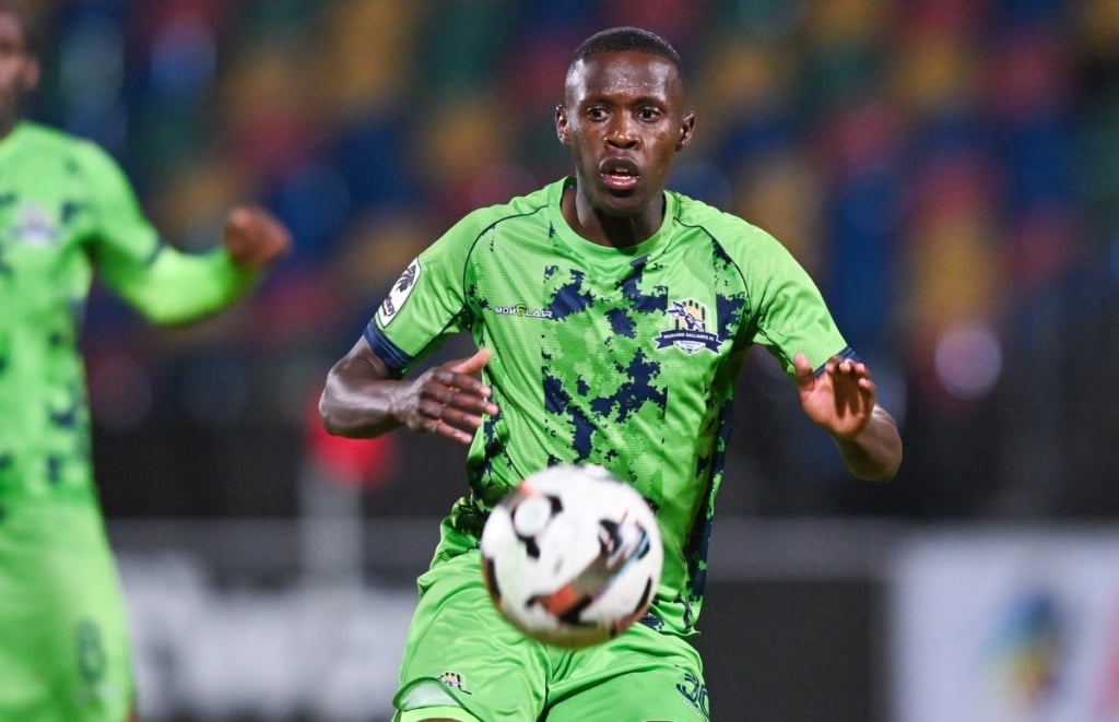 Bheki Mabuza of Marumo Gallants during the Betway Premiership 2025/26 match between Marumo Gallants and TS Galaxy at Dr Petrus Molemela Stadium in Bloemfontein on 6 May 2026 ©Alche Greeff/BackpagePix