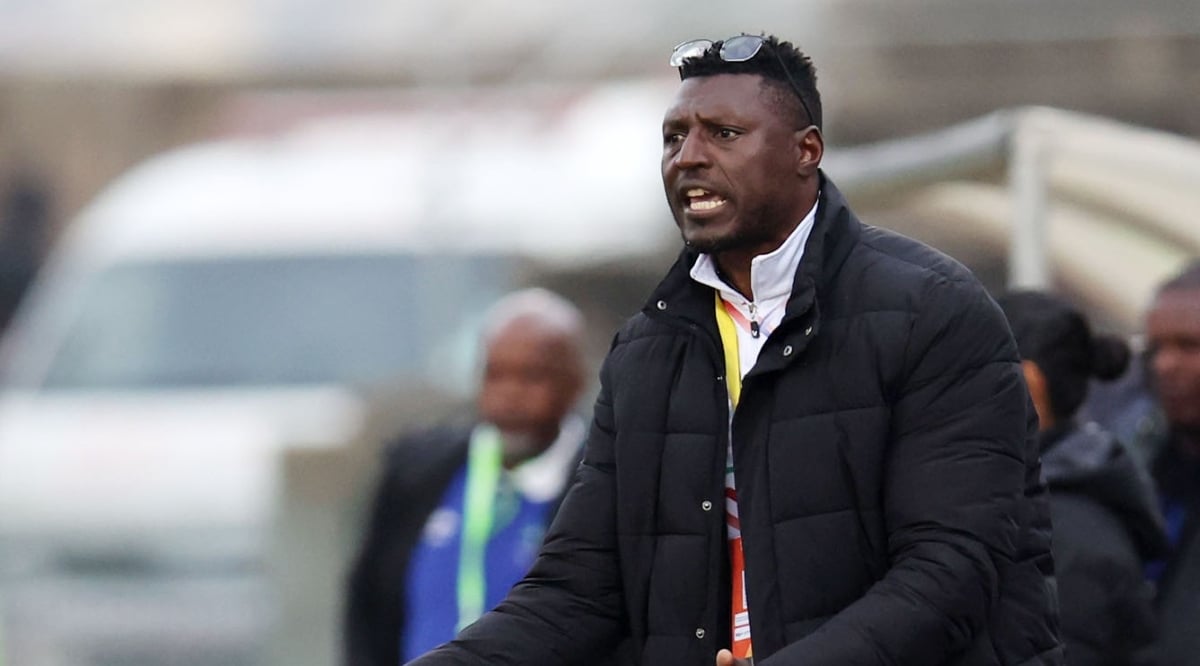 Ronnie Kanalelo, assistant coach of Namibia during the 2024 Hollywoodbets COSAFA Mens Championship match between Namibia and Lesotho at the Wolfson Stadium, Gqeberha on the 01 July 2024 ©Muzi Ntombela/BackpagePix