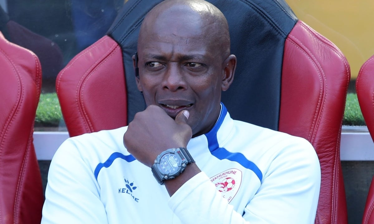 Papi Zothwane, Sekhukhune United assistant coach during the 2026 MTN8 Semi Final match between Orlando Pirates and Sekhukhune United at Orlando Amstel Arena in Soweto on 29 August 2026 ©Muzi Ntombela/BackpagePix