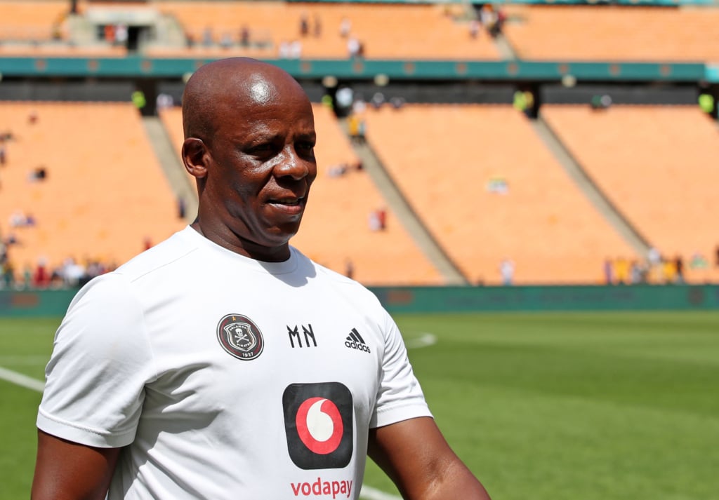 Mandla Ncikazi, assistant coach of Orlando Pirates during the DStv Premiership 2023/24 match between Kaizer Chiefs and Orlando Pirates at the FNB Stadium, Johannesburg on the 11 November 2023 ©Muzi Ntombela/BackpagePix