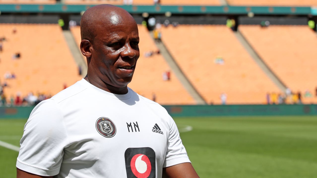 Mandla Ncikazi, assistant coach of Orlando Pirates during the DStv Premiership 2023/24 match between Kaizer Chiefs and Orlando Pirates at the FNB Stadium, Johannesburg on the 11 November 2023 ©Muzi Ntombela/BackpagePix