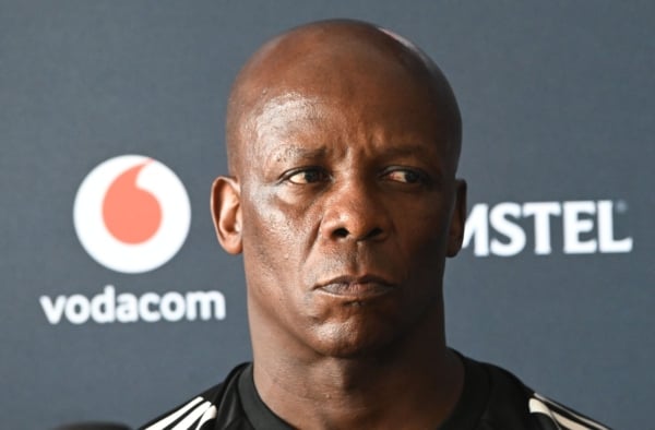 Mandla Ncikazi Assistant coach of Orlando Pirates during the Orlando Pirates Press Conference at Rand Stadium on the 21 April 2026 in Johannesburg ©Sydney Mahlangu BackpagePix