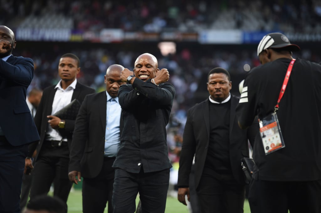 Mpumi Khoza, Chairman of Orlando Pirates during the Betway Premiership 2025/26 match between Orbit College and Orlando Pirates at Mbombela Stadium, in Nelspruit on 23 May 2026 ©Phakamisa Lensman/Backpagepix