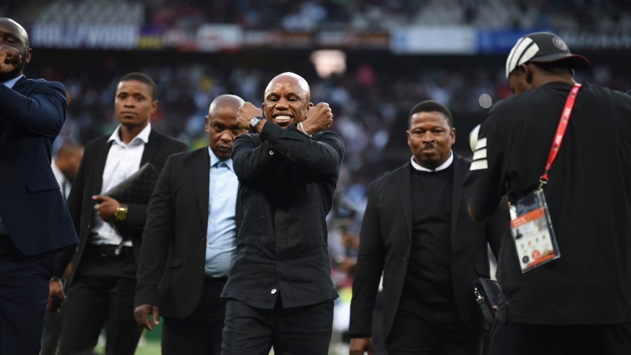 Mpumi Khoza, Chairman of Orlando Pirates during the Betway Premiership 2025/26 match between Orbit College and Orlando Pirates at Mbombela Stadium, in Nelspruit on 23 May 2026 ©Phakamisa Lensman/Backpagepix