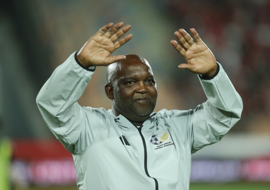 Pitso Mosimane of head coach South Africa during the 2027 Africa Cup of nations International Friendlies match between Egypt and South Africa at Cairo International Stadium in Cairo, Egypt on 04 October 2026 ©Weam Mostafa/BackpagePix