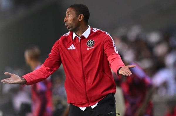 Abdeslam Ouaddou coach of Orlando Pirates during the Carling Knockout Cup 2026/27 Last 16 match between Orlando Pirates and Milford FC at Orlando Amstel Arena in Soweto on 27 October 2026 ©Sydney Mahlangu/BackpagePix