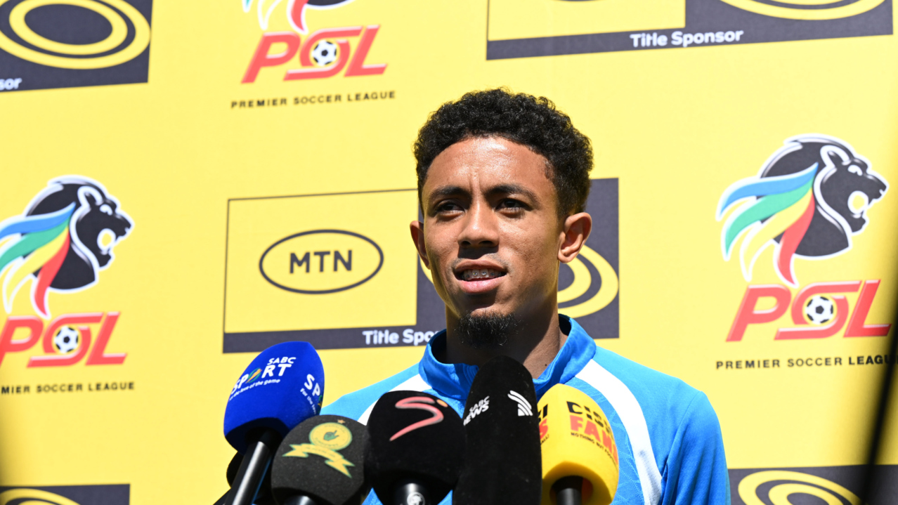 Tashreeq Matthews of Mamelodi Sundowns during 2026 MTN8 Mamelosi Sundowns Media Day at Chloorkop in Midrand on 07 October 2026 ©Sydney Mahlangu/BackpagePix