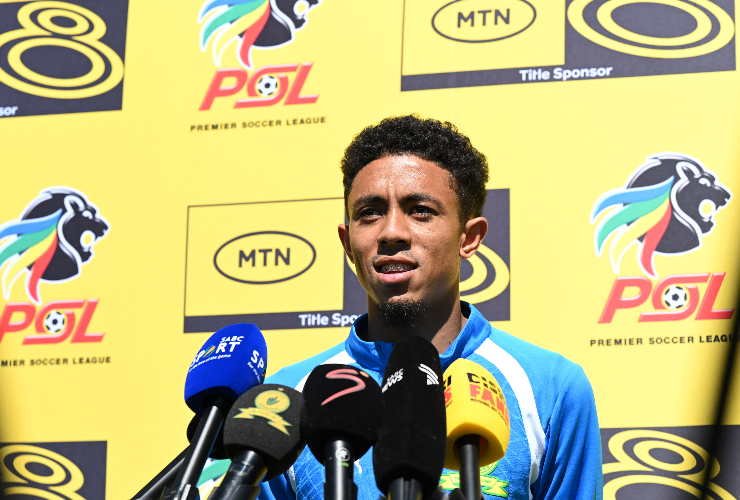 Tashreeq Matthews of Mamelodi Sundowns during 2026 MTN8 Mamelosi Sundowns Media Day at Chloorkop in Midrand on 07 October 2026 ©Sydney Mahlangu/BackpagePix