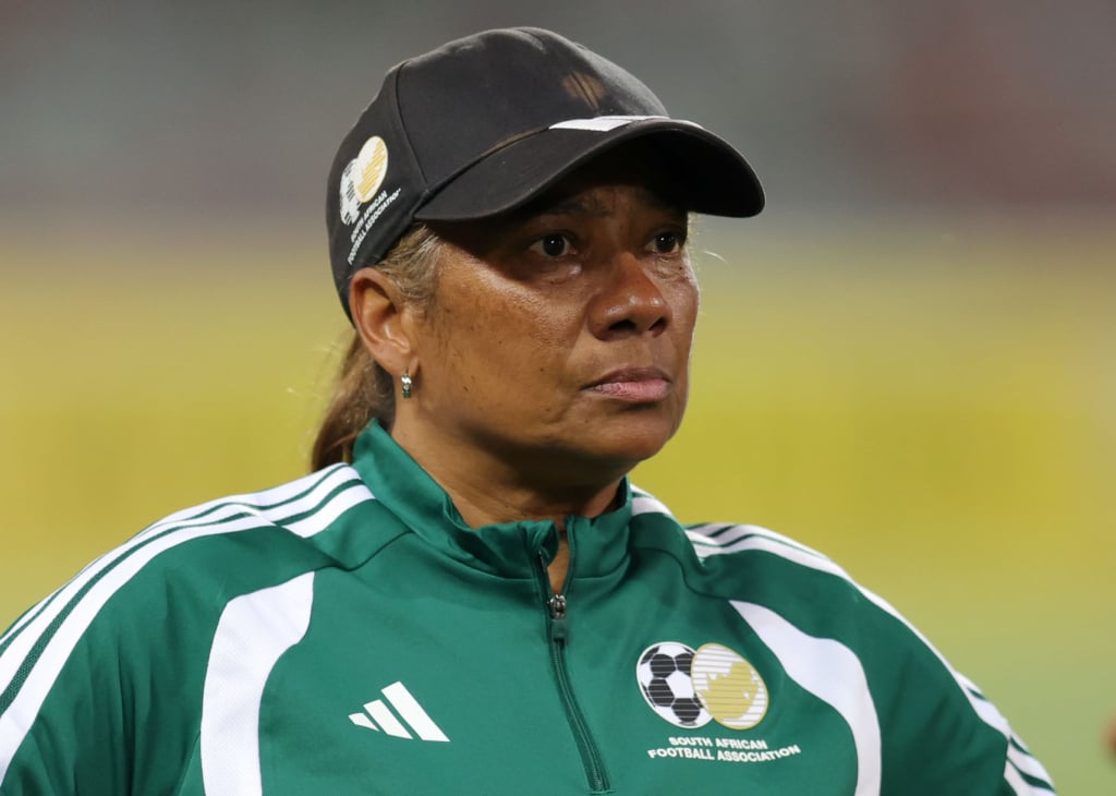 Desiree Ellis, coach of South Africa during the 2028 Los Angeles Olympic Games Qualify Banyana Banyana training session at Free State Stadium in Bloemfontein on the 12 October 2026 © Samuel Shivambu/BackpagePix