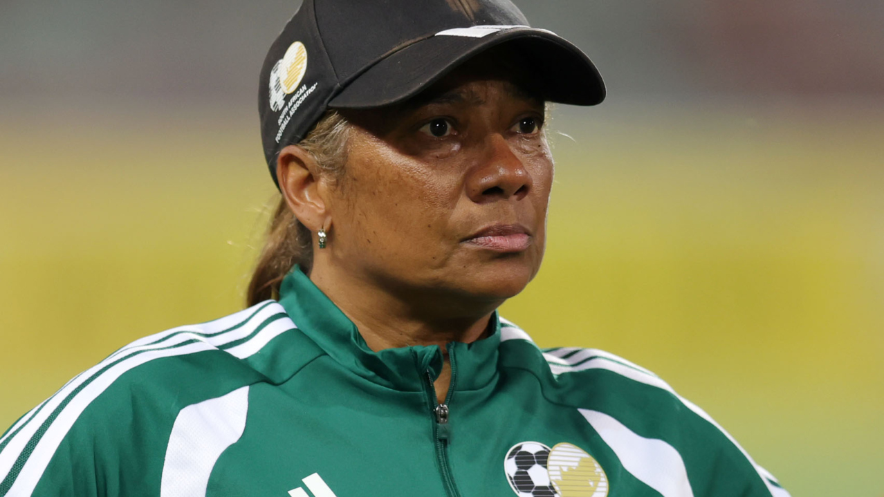 Desiree Ellis, coach of South Africa during the 2028 Los Angeles Olympic Games Qualify Banyana Banyana training session at Free State Stadium in Bloemfontein on the 12 October 2026 © Samuel Shivambu/BackpagePix