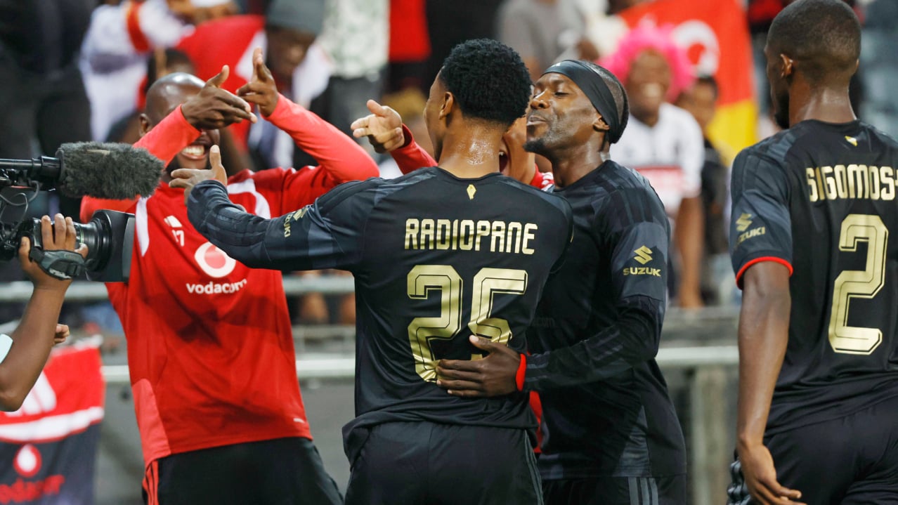 Boitumelo Radiopane of Orlando Pirates celebrates goal during the Betway Premiership 2026/27 football match between Orlando Pirates and TS Galaxy at Orlando Stadium, Soweto on 13 October 2026 @Gavin Barker/BackpagePix
