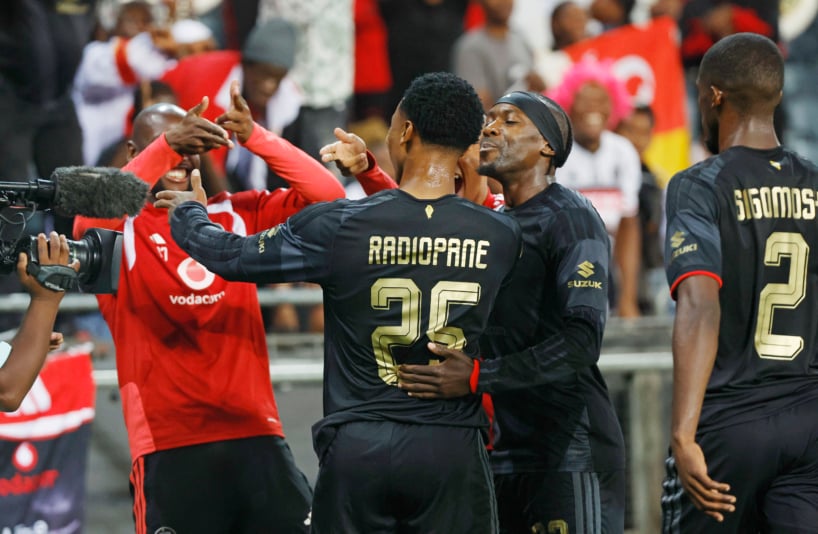 Boitumelo Radiopane of Orlando Pirates celebrates goal during the Betway Premiership 2026/27 football match between Orlando Pirates and TS Galaxy at Orlando Stadium, Soweto on 13 October 2026 @Gavin Barker/BackpagePix