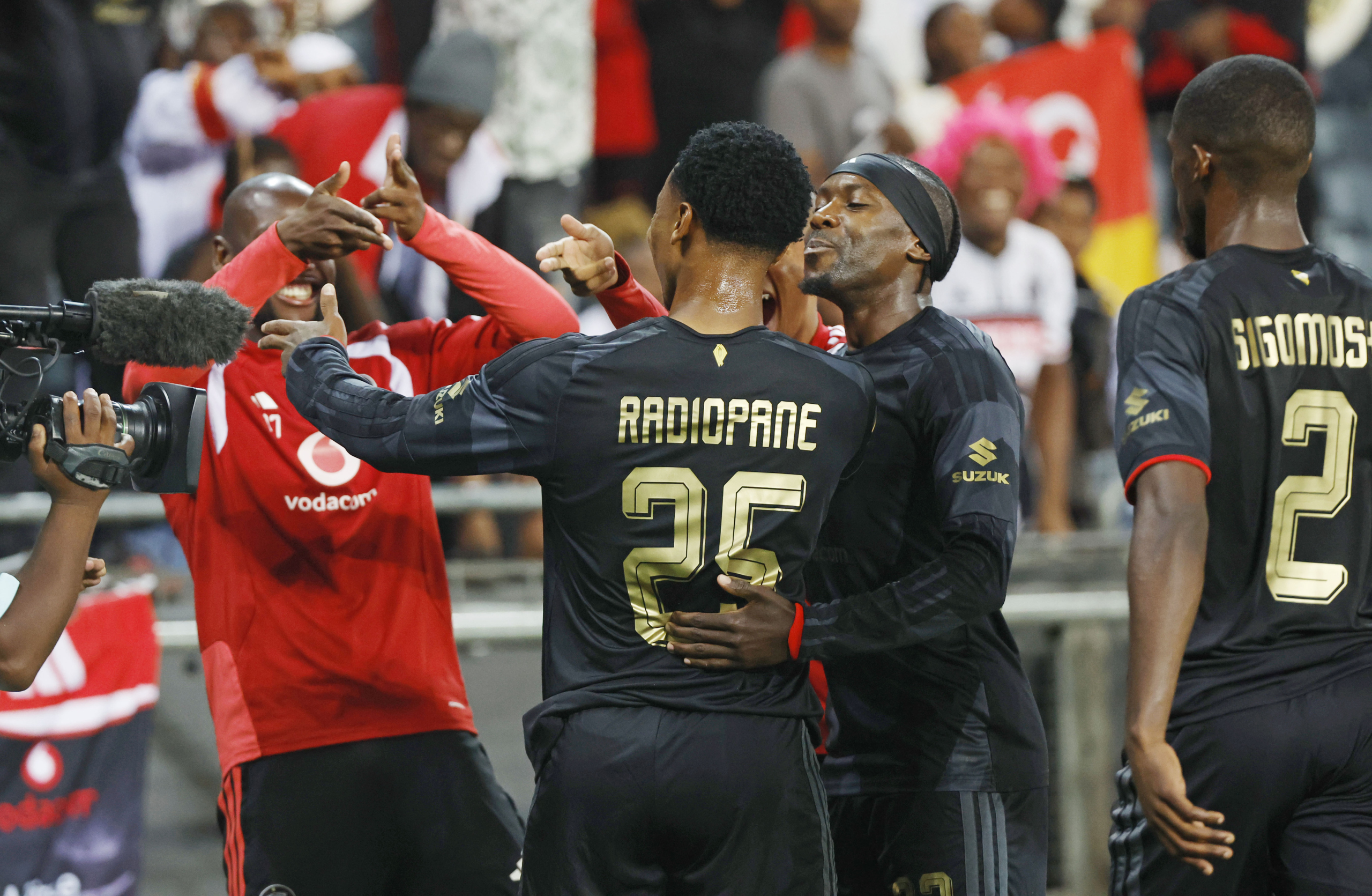 Boitumelo Radiopane of Orlando Pirates celebrates goal during the Betway Premiership 2026/27 football match between Orlando Pirates and TS Galaxy at Orlando Stadium, Soweto on 13 October 2026 @Gavin Barker/BackpagePix