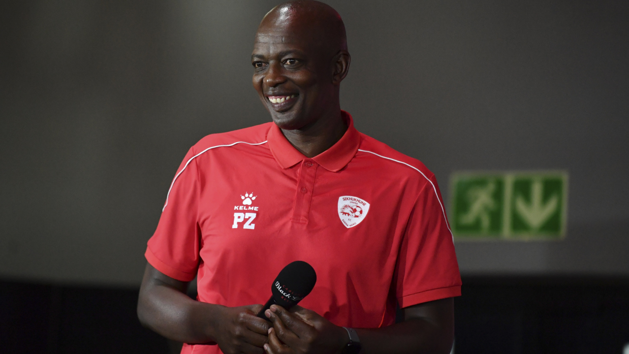 Papi Zothwane, Sekhukhune United head coach during the 2026 Carling Black Label Knockout Cup Launch at Langham’s Lifestyle Estate in Johannesburg on 14 October 2026 ©Phakamisa Lensman/Backpagepix