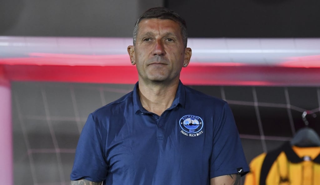Dimitar Pantev, Richards Bay head coach during the 2026 Carling Black Label Knockout Cup Launch at Langham’s Lifestyle Estate in Johannesburg on 14 October 2026 ©Phakamisa Lensman/Backpagepix
