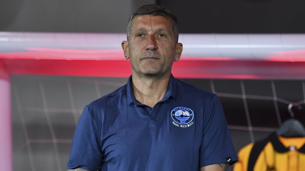 Dimitar Pantev, Richards Bay head coach during the 2026 Carling Black Label Knockout Cup Launch at Langham’s Lifestyle Estate in Johannesburg on 14 October 2026 ©Phakamisa Lensman/Backpagepix