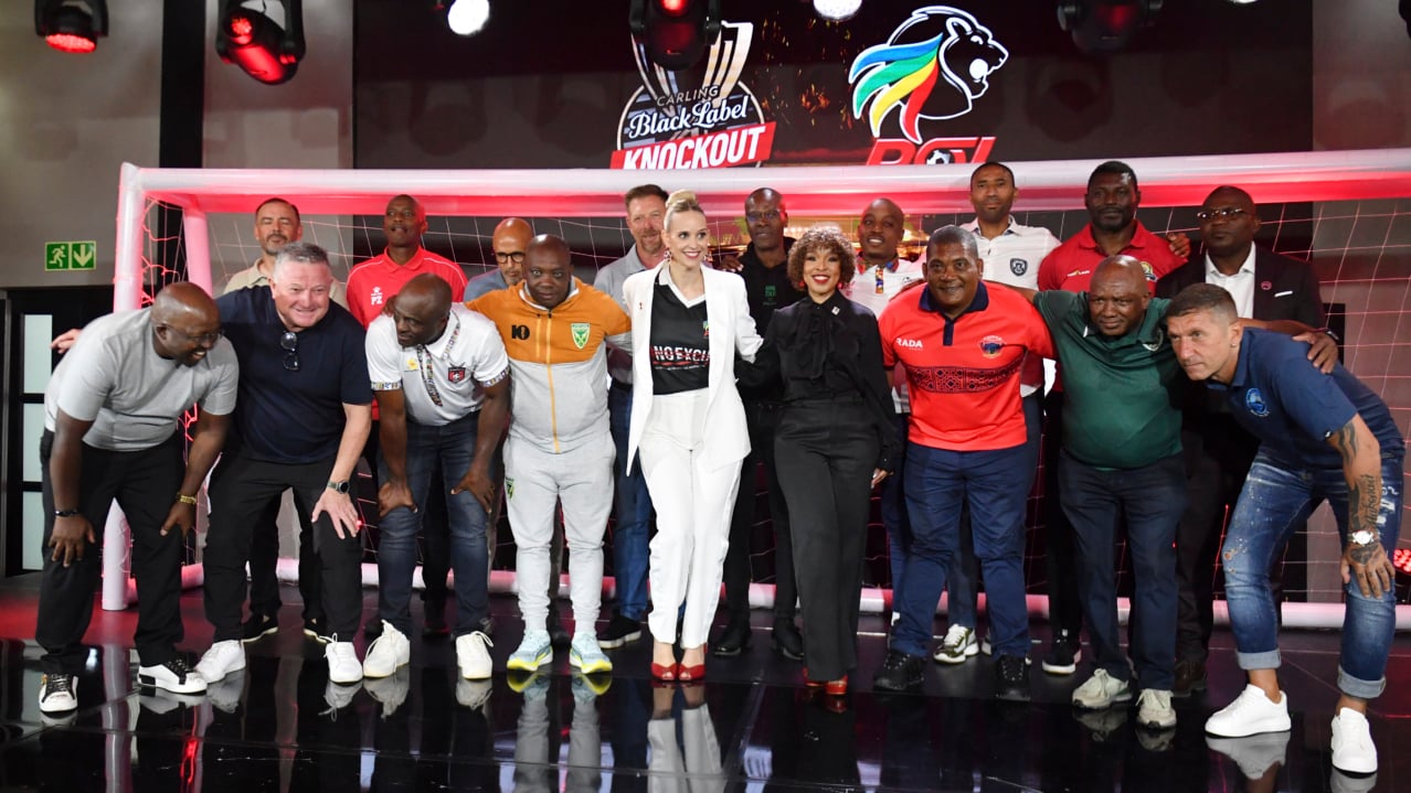 Group picture during the 2026 Carling Black Label Knockout Cup Launch at Langham’s Lifestyle Estate in Johannesburg on 14 October 2026 ©Phakamisa Lensman/Backpagepix