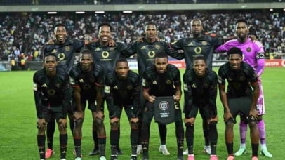 Orlando Pirates Team Picture during the CAF Champions League 2026/27 2nd Preliminary Round 2nd Leg match between Orlando Pirates and African Stars at Orlando Amstel Arena in Soweto on 23 October 2026 ©Sydney Mahlangu/BackpagePix