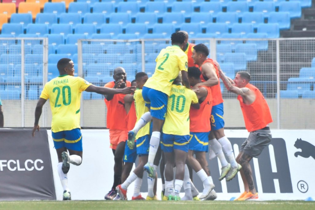 Mamelodi Sundowns in CAF action.