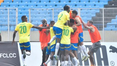 Mamelodi Sundowns in CAF action.