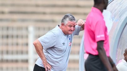 Gavin Hunt, head coach of SuperSport United during the Betway Premiership 2024/25 match between Sekhukhune United and SuperSport United at Old Peter Mokaba Stadium in Polokwane, South Africa on 9 February 2025 ©Alche Greeff/BackpagePix