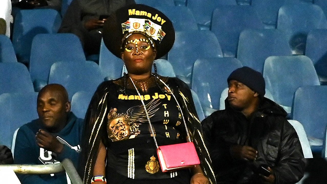 Mama Joy is back during the DStv Premiership 2023/24 football match between Royal AM and Golden Arrows at Harry Gwala Stadium in Pietermaritzburg on 7 November 2023 ©Gerhard Duraan/BackpagePix