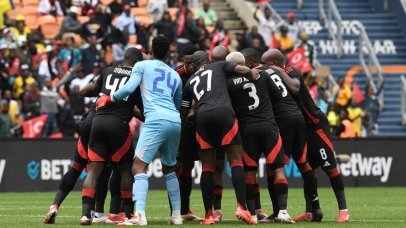 Orlando Pirates players during a match in the Betway Prmiership.