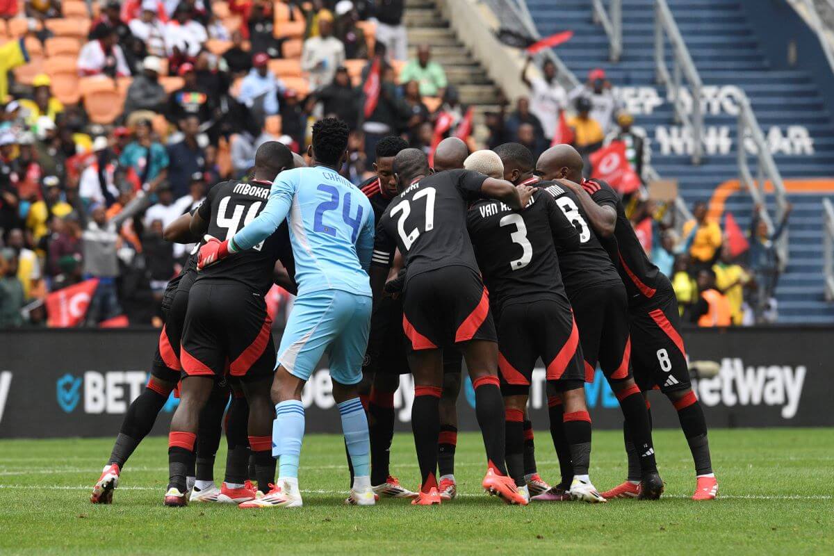 Orlando Pirates players during a match in the Betway Prmiership.