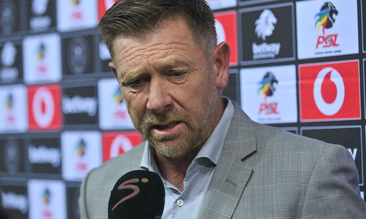 Eric Tinkler, Head coach of Sekhukhune United before the Betway Premiership 2024/25 match between Orlando Pirates and Sekhukhune United at Orlando Stadium in Soweto on 30 April 2025 ©Alche Greeff/BackpagePix